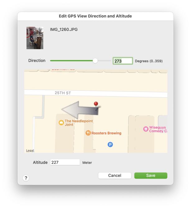 gps view direction editor